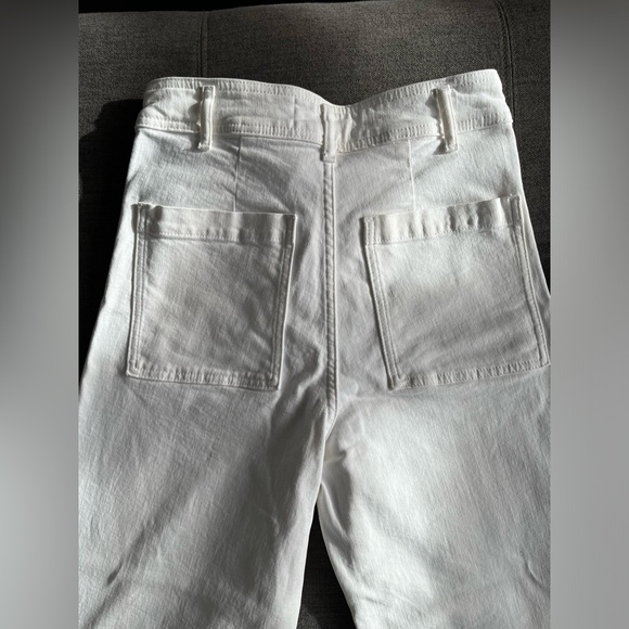 NWOT Zara Marine Straight Jeans Ecru - Picture 4 of 5